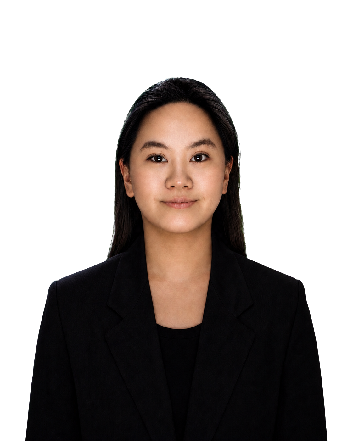 Meg, Business Systems Consultant, wearing a black blazer